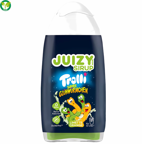 Trolli - Saure Glühwürmchen Juizy Sirup Limette Orange 65ml